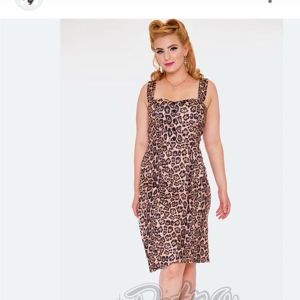 Voodoo Vixen Strapless Leopard Print Dress